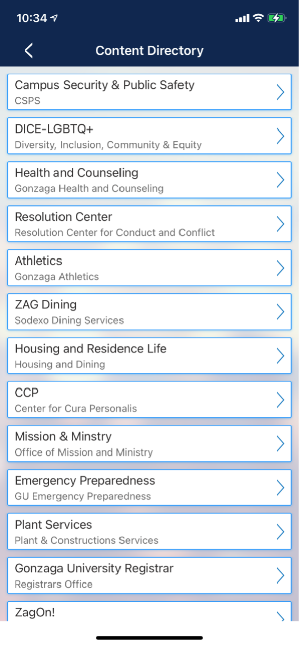 Guardian app content listings