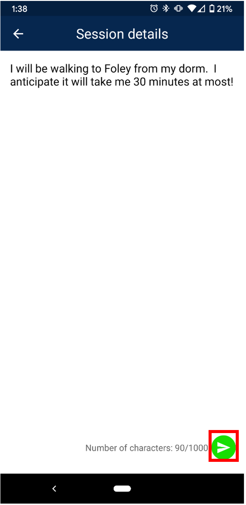 Guardian app safety timer session notes