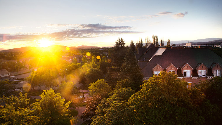 Sunrise over the Gonzaga Campus