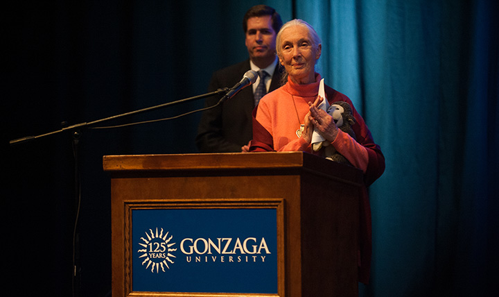 Jane Goodall and Thayne McCulloh