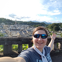 Self portrait of Abigail Williams in Ōita Prefecture