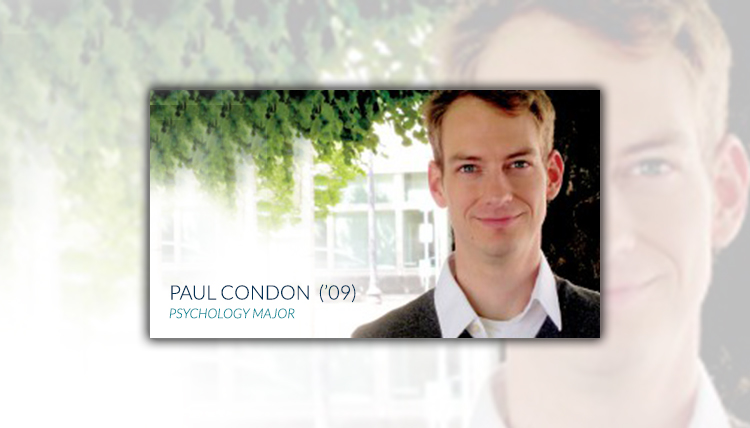 Portrait of Gonzaga Psychology Department 2009 graduate Paul Condon