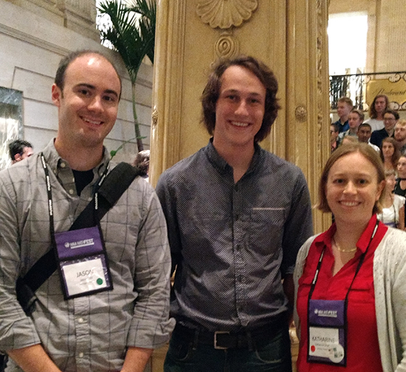 Trent DeGiovanni ('18) with faculty advisors Dr. Jason Lutz and Dr. Katharine Shultis