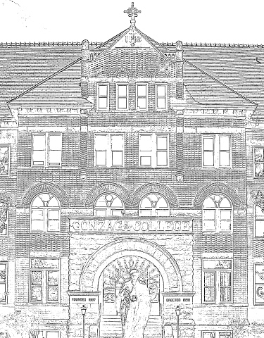  College Hall Coloring Page