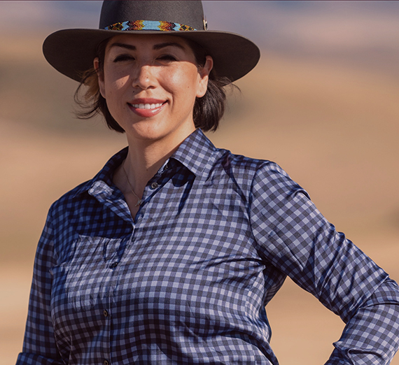 Portrait of Paullette Jordan of the Coeur d' Alene Nation.