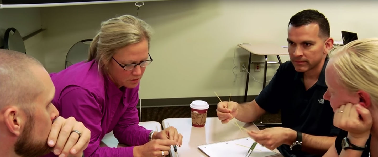 Master of Arts in Organizational Leadership Students Conversing