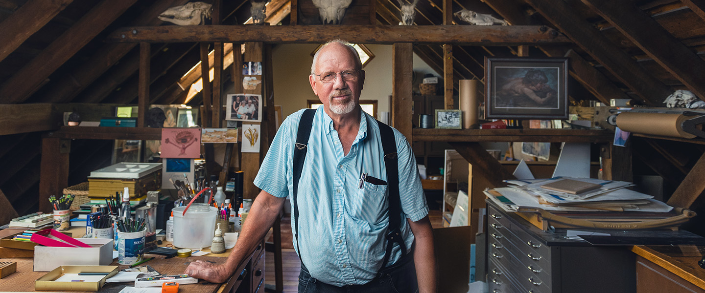 Ken Spiering in his studio