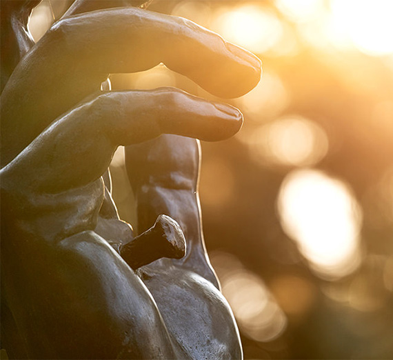 Jesus' hand on cross