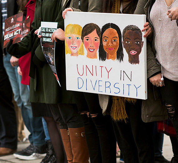 sign that reads unity in diversity