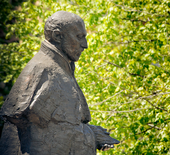 St. Ignatius statue on a sunny day