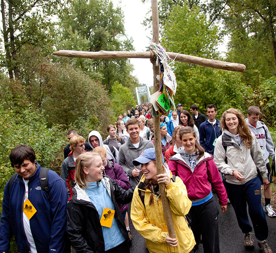 Gonzaga students on pilgrimage in North Idaho