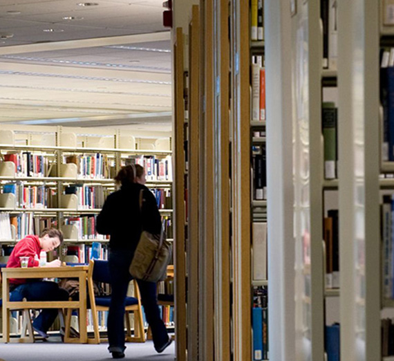 Gonzaga University Foley Library interior students studying