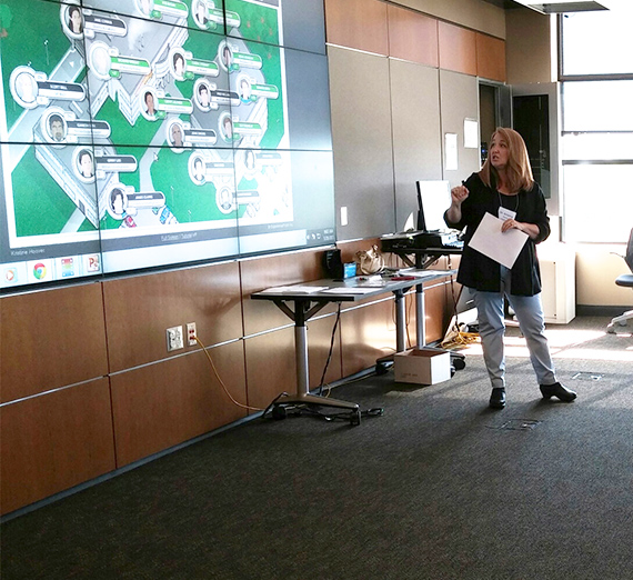 Dr. Hoover teaching a simulation