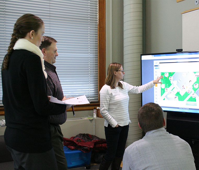 ELP participants in a class exercise