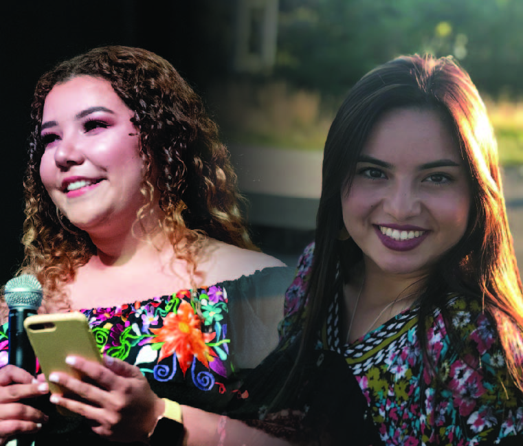 Portrait photos of 2 CCE student leaders