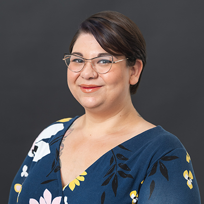 Portrait of  E. Cassandra Dame-Griff, Ph.D. Assistant Professor of Critical Race & Ethnic Studies