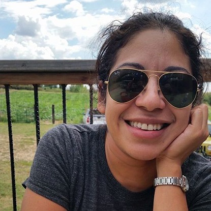 Professor Carla Bonilla outdoors