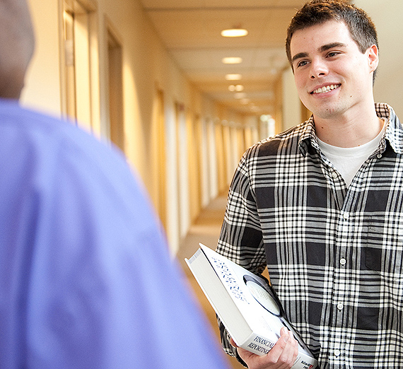 A student being counseled
