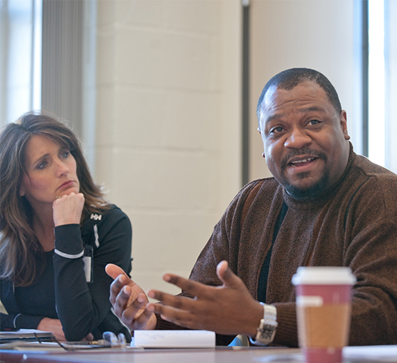 ORGL student making a point in class