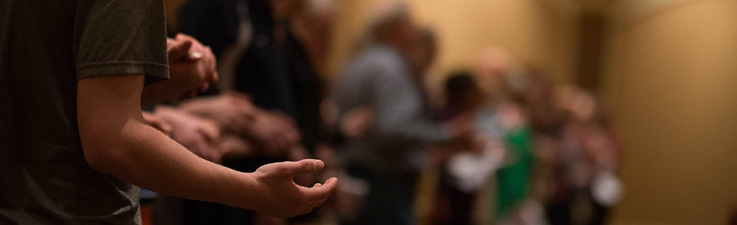 Outstretched arm decorative image.