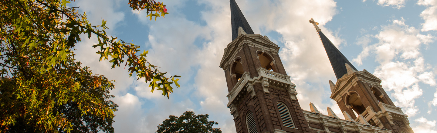 St. Al's Spires during fall