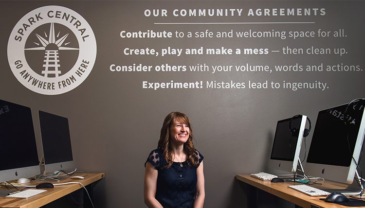 Gonzaga alum Brooke Matson at Spark Central in Spokane