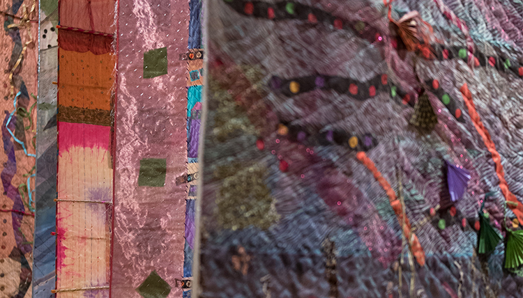 fabric art by Louise Kodis, Spokane artist