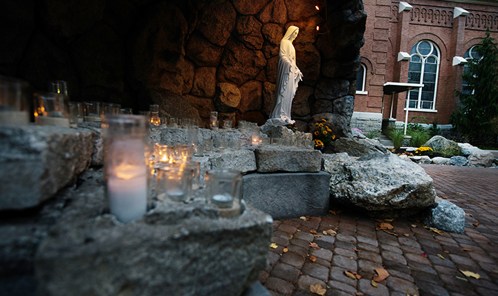 the grotto at Gonzaga University