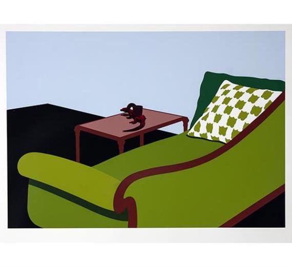 Kenneth Price (American, 1935–2012). Lizard Cup, 1971. Screenprint and stencil on paper. Jundt Art Museum, Gonzaga University; Bolker Collection: Gift of Norman & Esther Bolker.