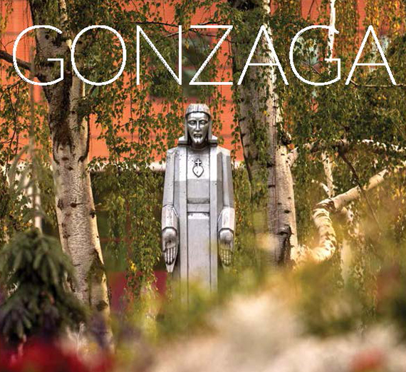 statue of jesus and fall colors