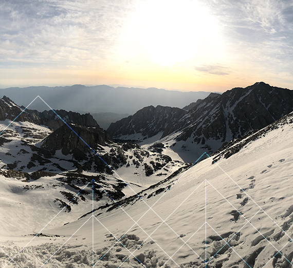 view from atop Mount Whitney