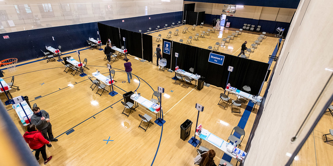 Preparations for COVID-19 vaccinations. (GU photo)