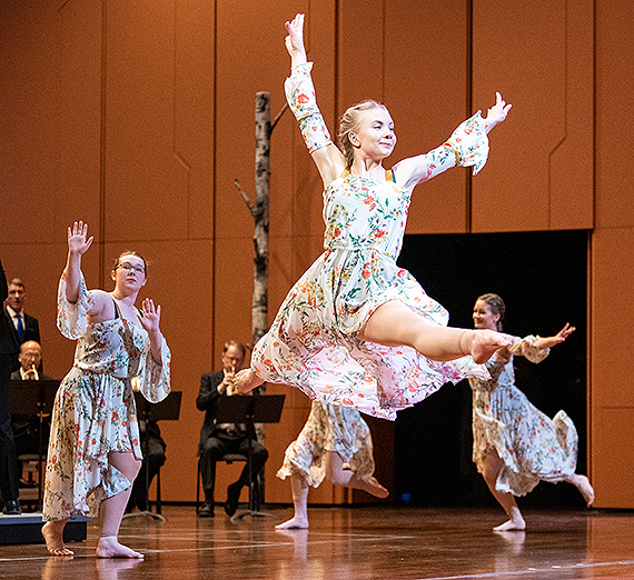 A dancer performs at the dedication for the Woldson Center for the Performing Arts in April of 2019.  (GU photo by Amanda Ford)