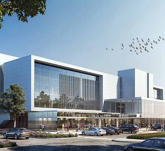 Conceptual rendering depicts view from the north. (Courtesy McKinstry)