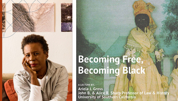 at left, claudine rankine, at right Davis lecture promo