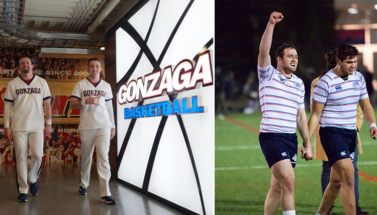 Harrison participating on the cheer and rugby teams