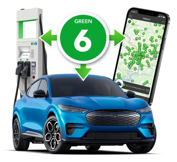 electric car at charging station
