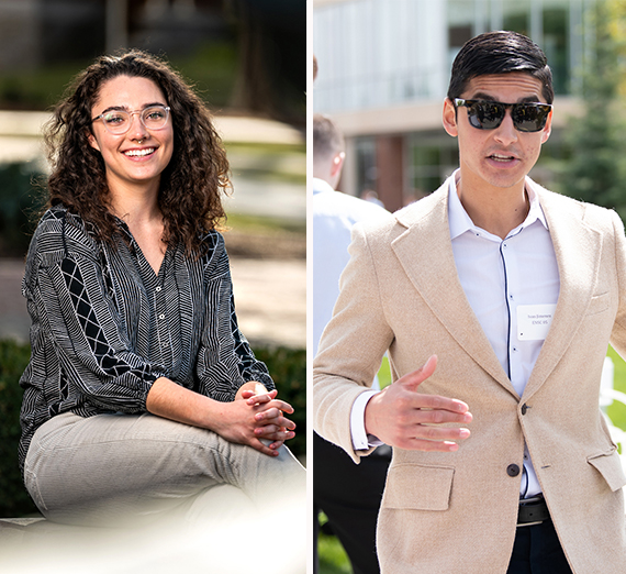 one female and one male student