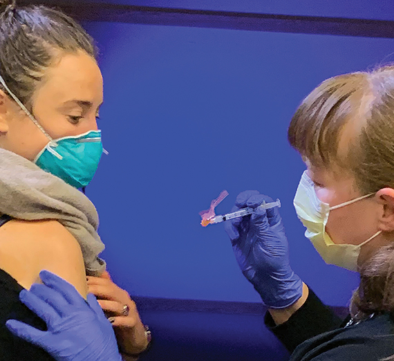 Medical students get Covid-19 vaccine.