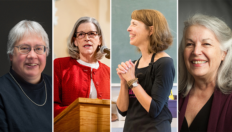 four individual headshots put together