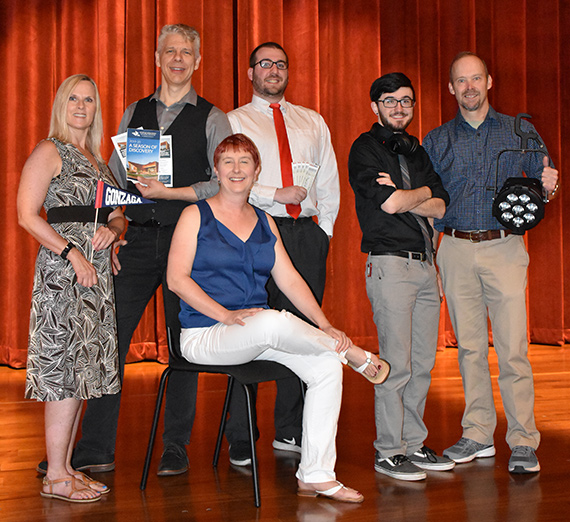 The Myrtle Woldson Performing Arts Center Staff pose for a picture