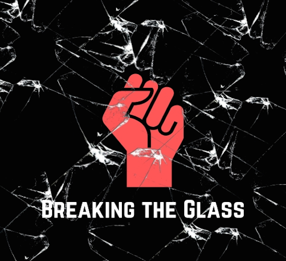 "Breaking the Glass" Izag radio podcast logo